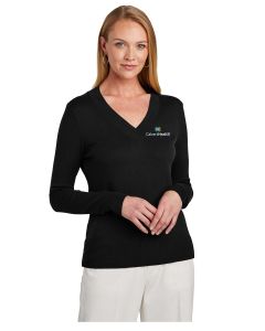 Brooks Brothers Womens Cotton Stretch V-Neck Sweater - BB18401